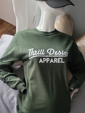 Apparel Men's Long Sleeve Crewneck Tee - Olive Green